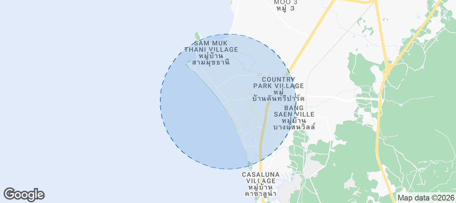 Saen Suk Airbnb map